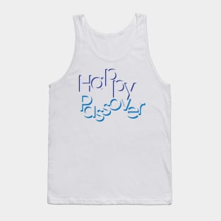 Blue Happy Passover Greeting Tank Top